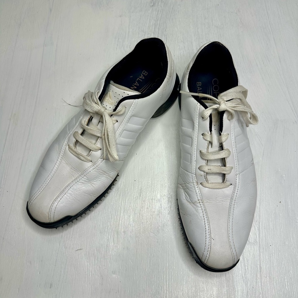 Adidas Greenstar Golf Shoes Men’s 9 – White Leather – Torsion System